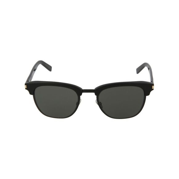 Saint Laurent Round-Frame Acetate Sunglasses Black Mens - Picture 1 of 5